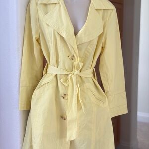 Lemon Yellow Trench Coat.  Size M